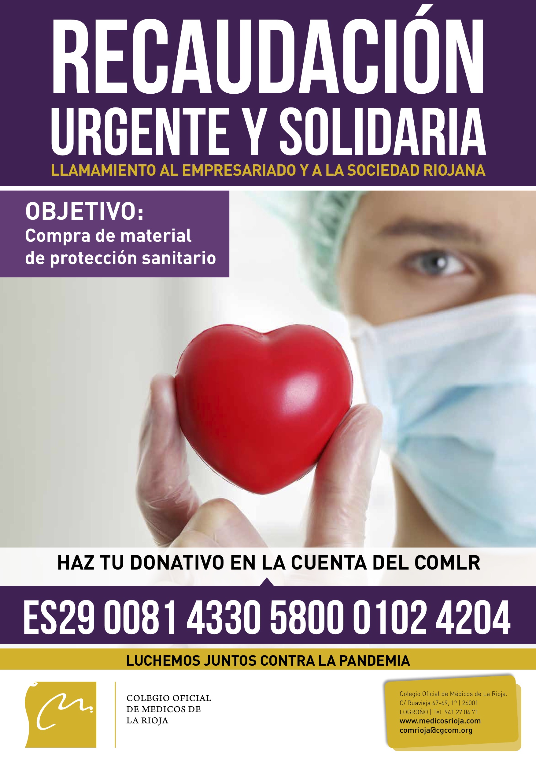 RECAUDACIÓN URGENTE Y SOLIDARIA. TODOS SUMAMOS