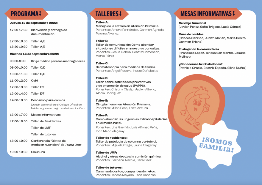 Programa V Jornadas de Medicina Familiar y Comunitaria de La Rioja