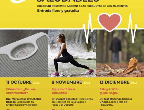 Cartel Charlas Saludables Colegio de Médicos de La Rioja