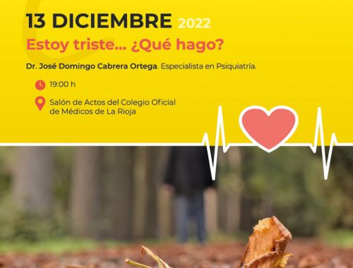 Cartel Charla saludable Psiquiatría